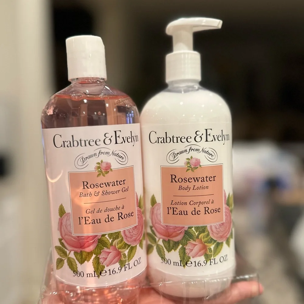 Crabtree & Evelyn Rosewater lotion body wash gel gift set discontinued - Picture 6 of 7